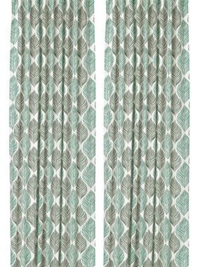 IKEA FJÄDERKLINT  Leaf Curtain Panels Set of two 57”x93”
